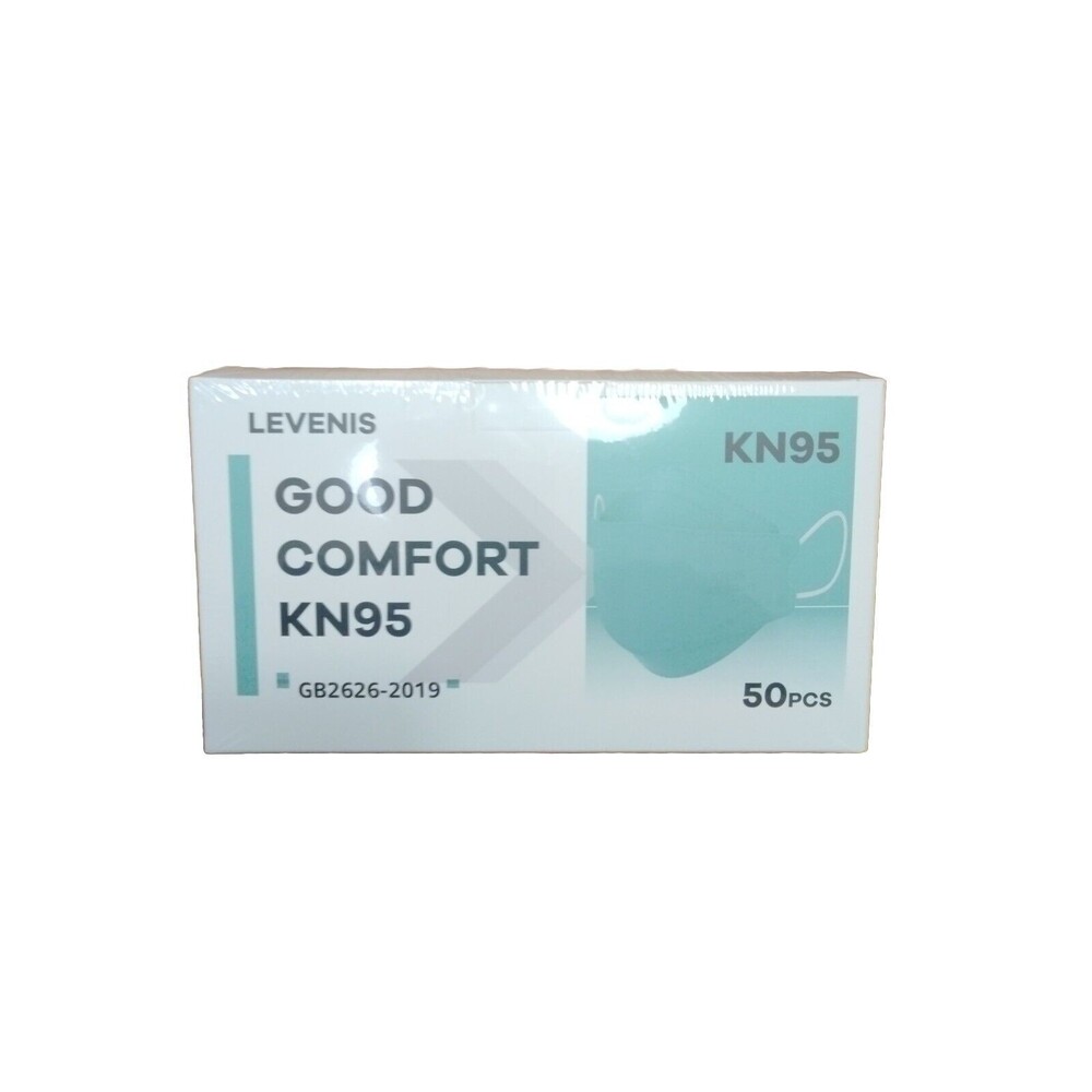 LEVENIS KN95 Face Masks 50 Pack Breathable Comfortable and Disposable KN95 Green